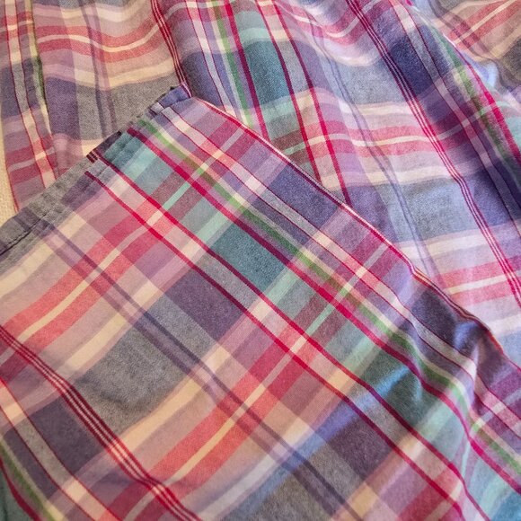 Victorias Secret Med M Lounge PJ Pants Blue Checks Loungewear Pajama Drawstring - Picture 3 of 15